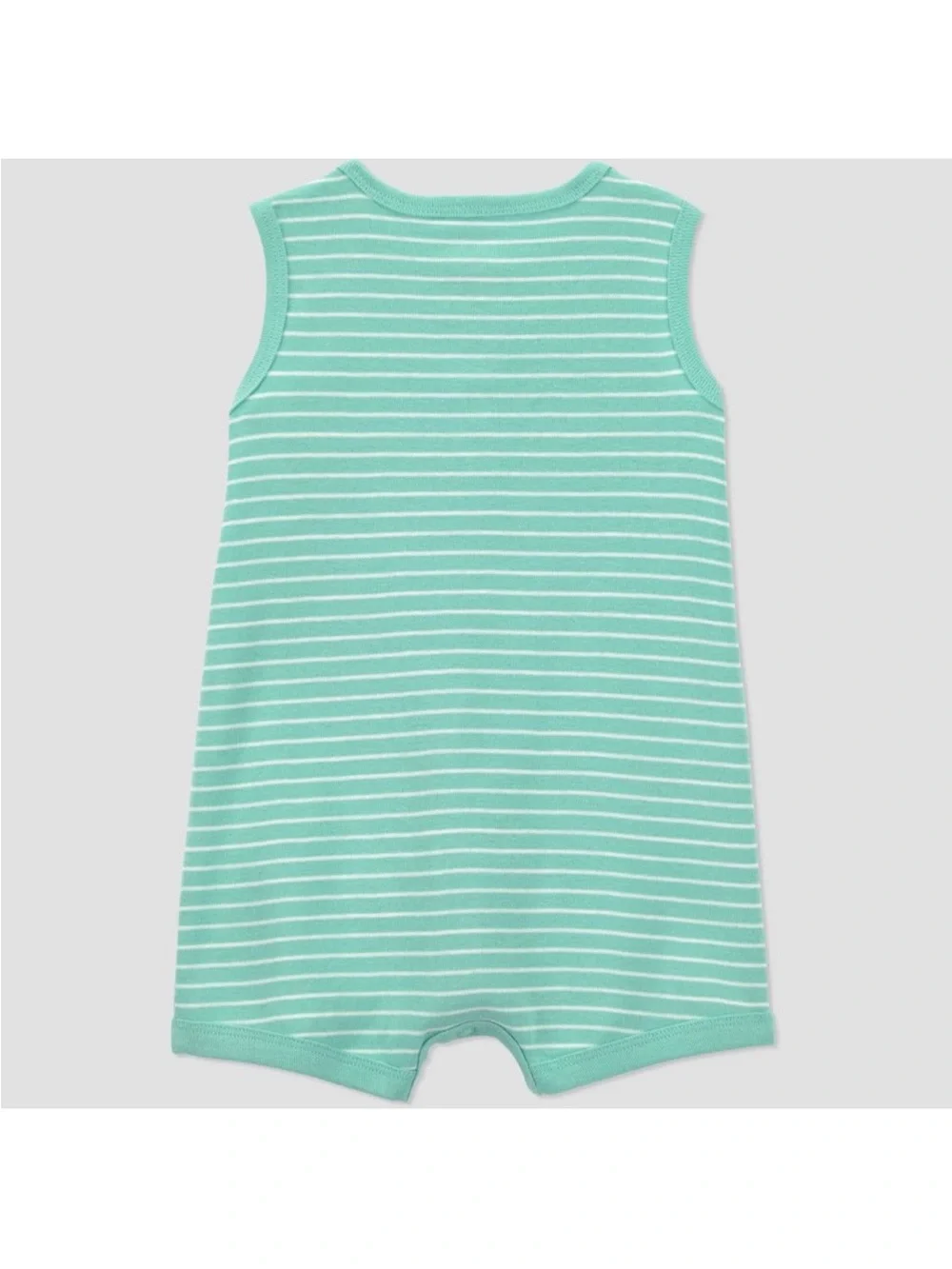 Carter's Mint and White Striped Sleeveless Sleep Romper
